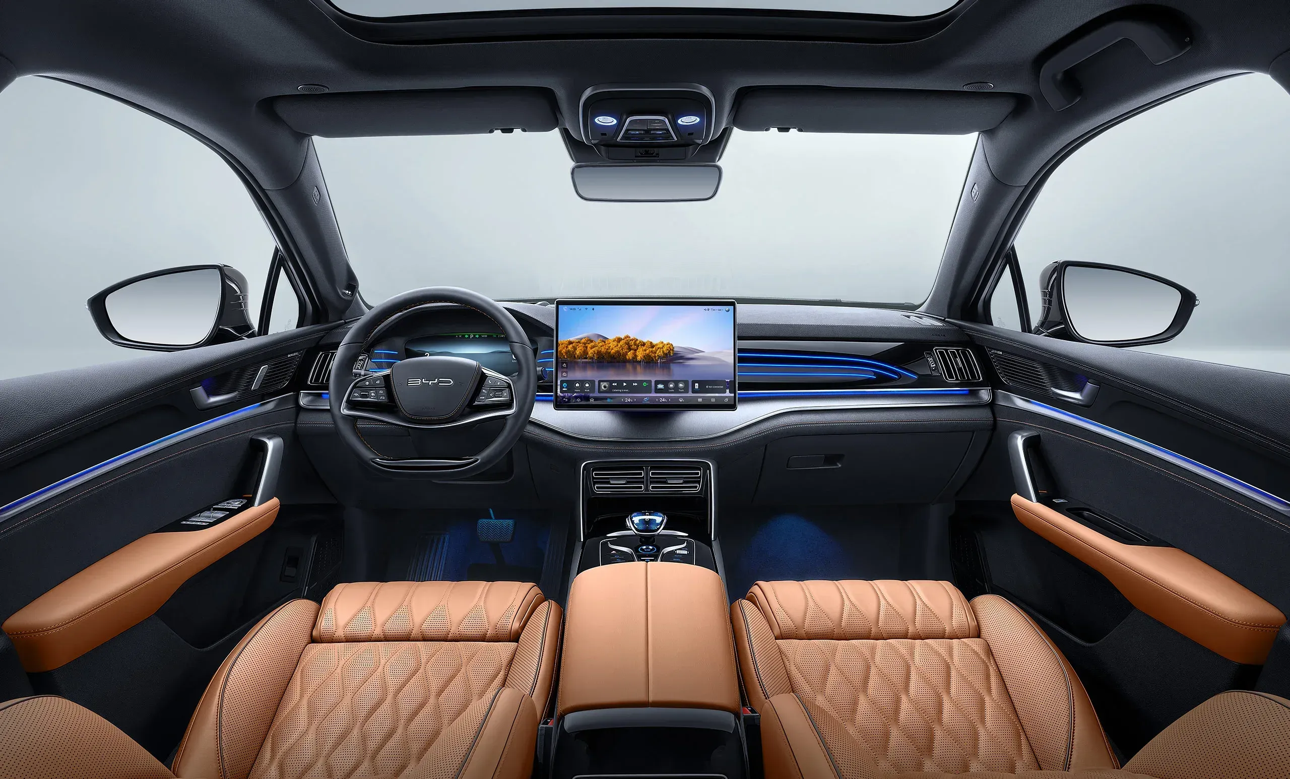 BYD Han Interior Golden Orange - 1