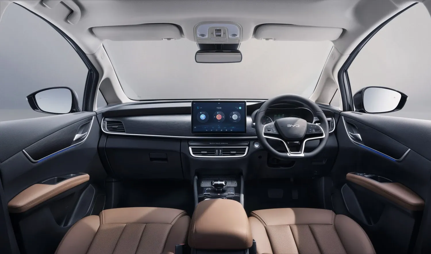Nội thất BYD M6 Black + Brown - view 7