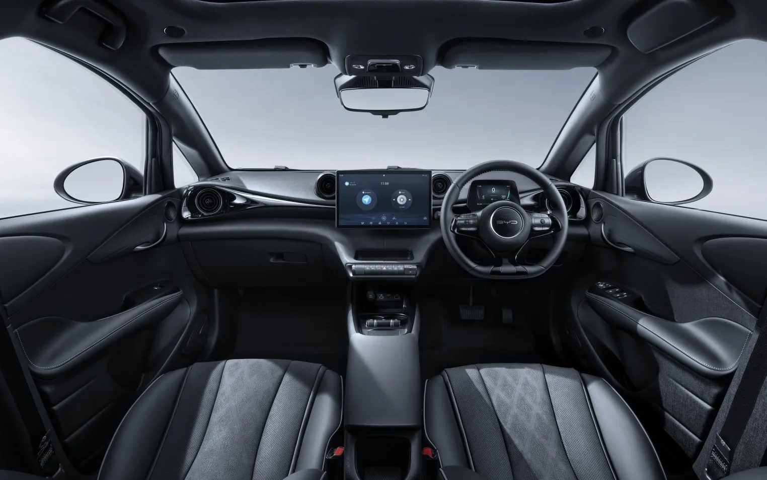 BYD Dolphin Interior Grey + Black - 1